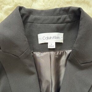 Calvin Klein Black Women's Notch Lapel Blazer